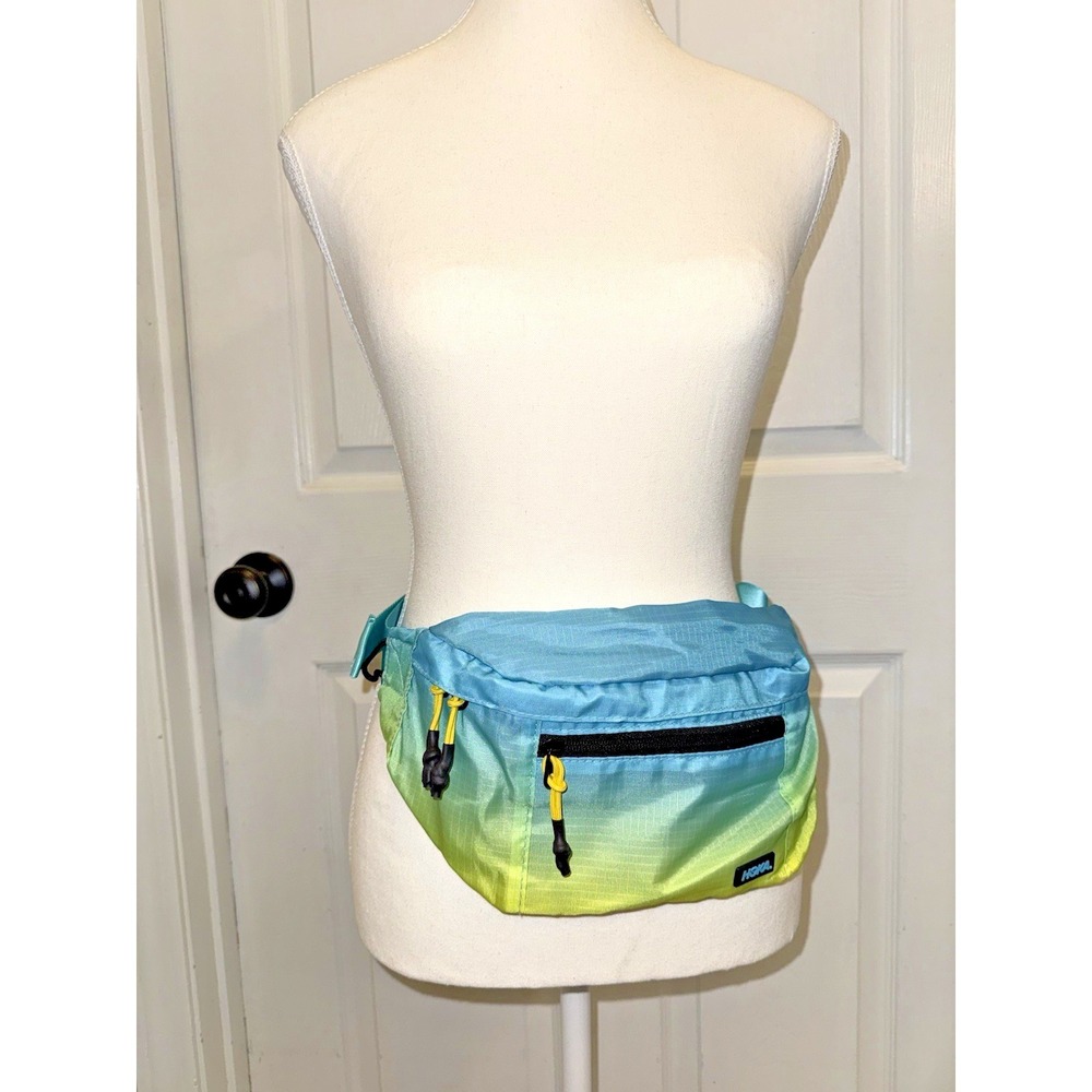 Hoka Running Belt Bag Waist Fanny Pack Blue Green Workout Hiking Gorpcore Trails